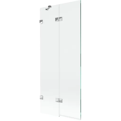 MEXEN/S Lunar vanová zástěna 2-křídlová levá 80 x 150, transparent, chrom 897-080-100-01-00-L