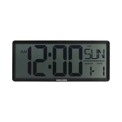 Karlsson 6020BK digitální hodiny černá, 35 cm