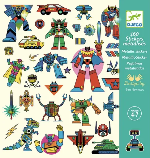 Samolepky Metalické - Roboti
