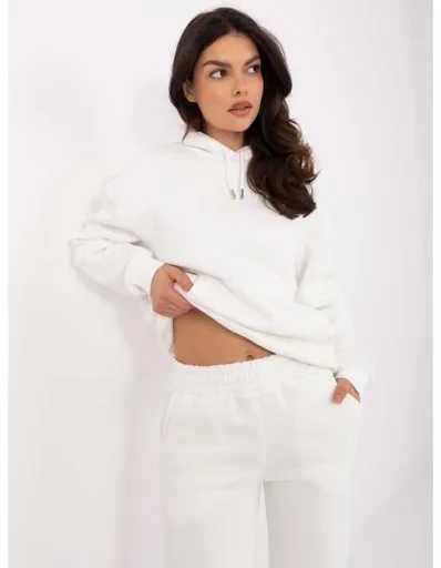 Ecru tepláková souprava základní s oversize halenkou