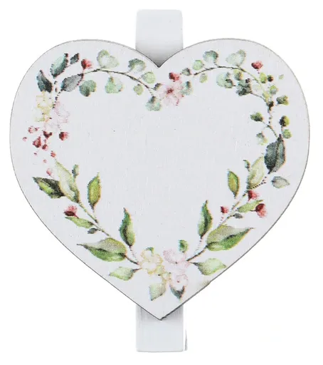 Santex Dekorační kolíčky - Srdce 6 ks