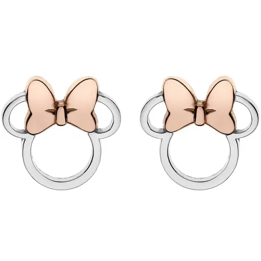 Disney Slušivé stříbrné bicolor náušnice Minnie Mouse E901880TL