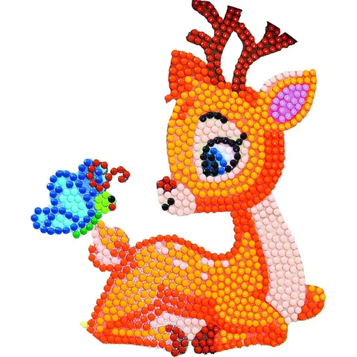 Diamantové malování s rámem Kreslený koloušek 17 cm