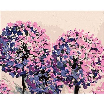 Pulzující levandule na růžovém pozadí, 80×100 cm, bez rámu a bez vypnutí plátna (6044912)