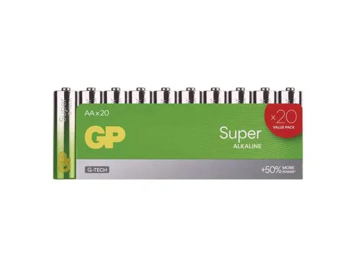 Baterie AA (R6) alkalická GP Super 20ks / shrink