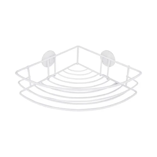 Polička koupelnová rohová bílá 30x22x7,5cm samolepící AWD1475