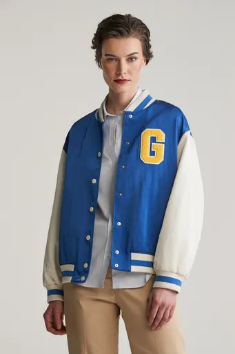 BUNDA GANT G BADGE VARSITY JACKET RICH BLUE