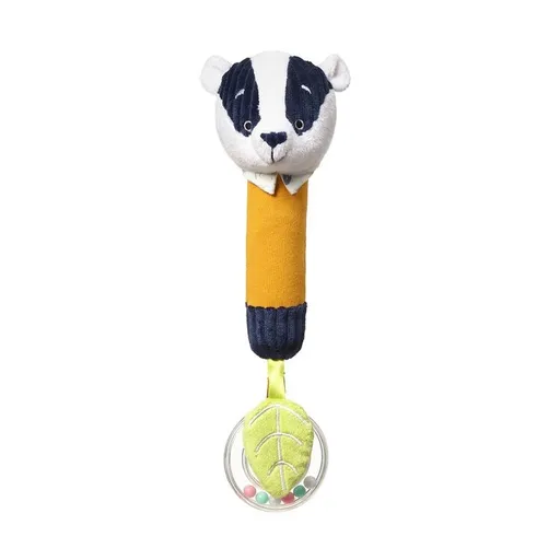 BABYONO Hračka pískací s chrastící jezevec Edmund, 3m+