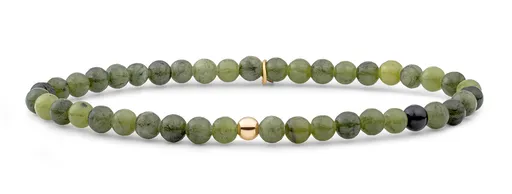 Sparkling Jewels Korálkový náramek se zeleným jadeitem SBG-GEM61-ADD-4MM