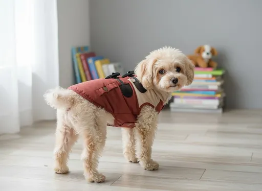 Vsepropejska Bingo zimní bunda pro psa Barva: Béžová, Délka zad (cm): 21, Obvod hrudníku: 34 - 36 cm