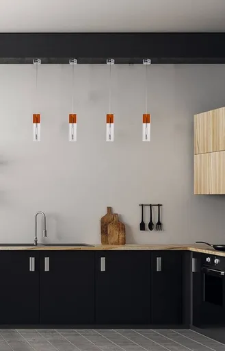 Závěsná lampa chrom křišťálová čtvercová Lara