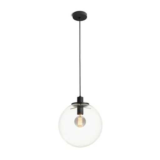 RED - DESIGN RENDL RENDL BOULDER 30 závěsné svítidlo čiré sklo/černá 230V E27 15W R14393