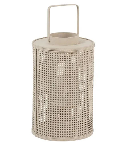 Přírodně - šedá proutěná lucerna Bamboo - Ø 28*44 cm 92262