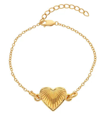 Hot Diamonds Pozlacený srdíčkový náramek s pravým diamantem Jac Jossa Hope DL694