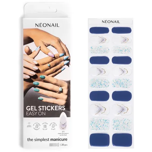 NEONAIL Easy On Gel Stickers nálepky na nehty s použitím UV/LED lampy odstín M10 20 ks