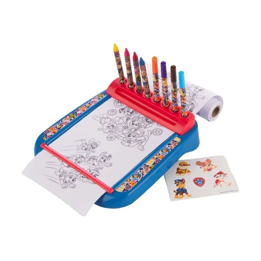 Tlapková patrola stojan s omalovánkami a barvami