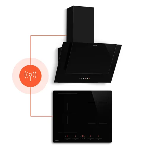 Klarstein HaloSync indukční varná deska s digestoří | 4 varné zóny | 8400 W | 632 m³/h | 60 cm