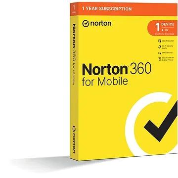 Norton 360 Mobile, 1 uživatel, 1 zařízení, 12 měsíců (elektronická licence) (21426893)