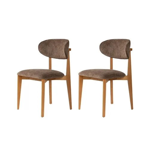 Sada jídelních židlí Lionte Brown and Dark Oak, 2 ks