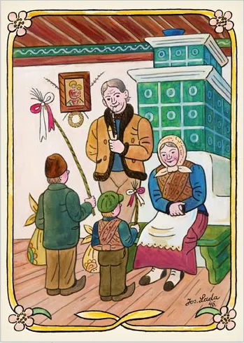 Pohlednice velikonoce Josef Lada