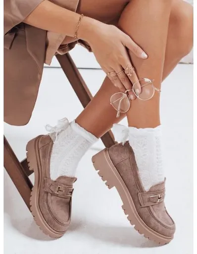 Dámské mokasíny semišové béžové