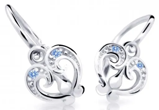 Cutie Jewellery Slušivé dětské náušnice z bílého zlata C2211-10-X-2 světle modrá