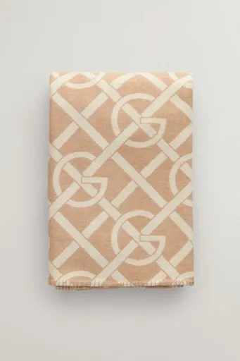 DEKA GANT G-PATTERN THROW 130X180 DRY SAND