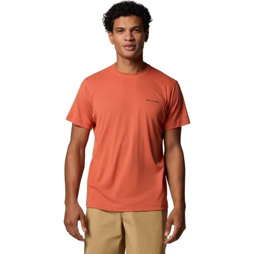 Columbia ZERO RULES LIGHT SS GRAPHIC CREW Pánské triko, červená, velikost