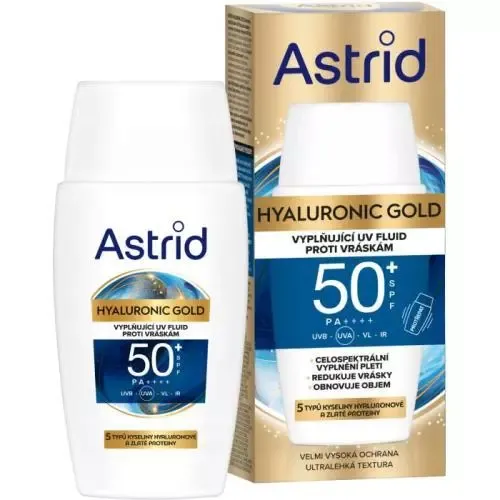 Astrid Vyplňující denní pleťový fluid SPF 50 Hyaluronic Gold (Fluid) 50 ml