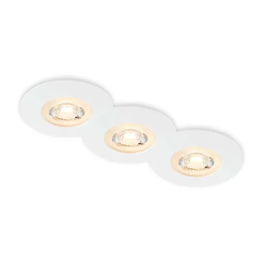 BRILONER LED vestavná svítidla, pr.9 cm, 3x LED, 5 W, 480 lm, bílé BRI 7044-036