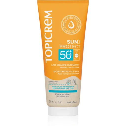 Topicrem Sun Protect Moisturizing Sun Milk SPF50+ hydratační mléko na opalování SPF 50+ 200 ml