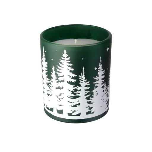 Vánoční vonná svíčka ve skle PROVENCE 30 hodin borový les