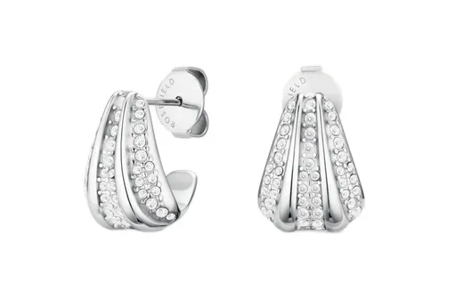 Rosefield Nadčasové ocelové náušnice s krystaly Pavé JEPSS-J1229