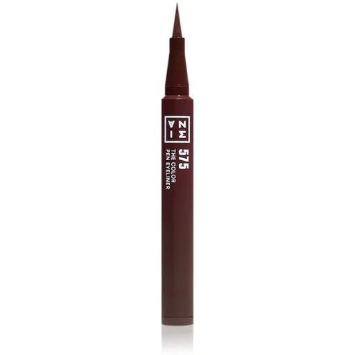 3INA The Color Pen Eyeliner Mini oční linky ve fixu odstín 575 - Brown 0,6 ml