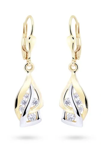 Cutie Diamonds Módní náušnice ze žlutého zlata s diamanty DZ8045-55-00-X-1