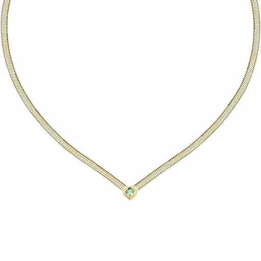 Morellato Pozlacený dámský náhrdelník s krystalem Hádek Gioia SAVY30