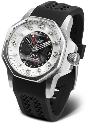 Vostok Europe Atomic Age Fermi Line NH34-640A702 - Černý silikonový řemínek