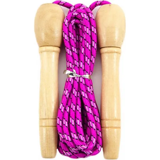 Švihadlo 270 cm s dřevěnou rukojetí nastavitelné růžové