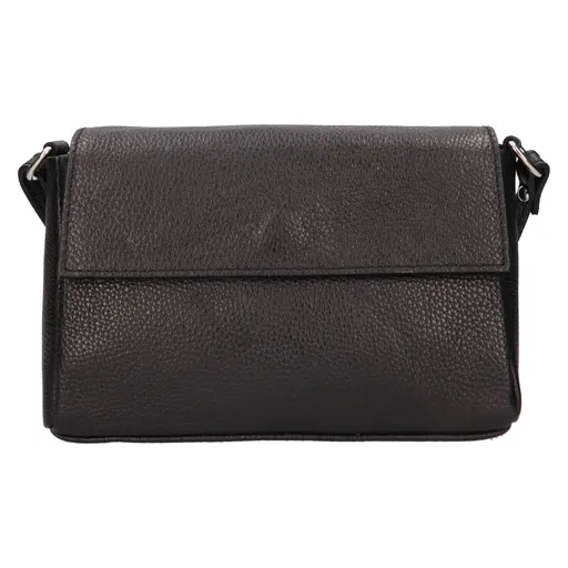 Dámská kožená crossbody kabelka Italia Darina - černá
