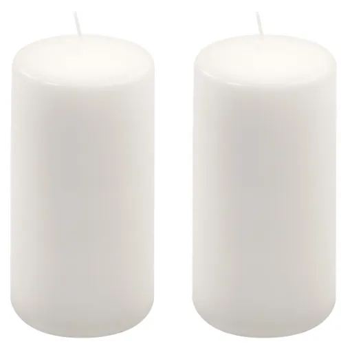 Bílá parafínová svíčka 15 cm, 65 h hoření, 2 ks