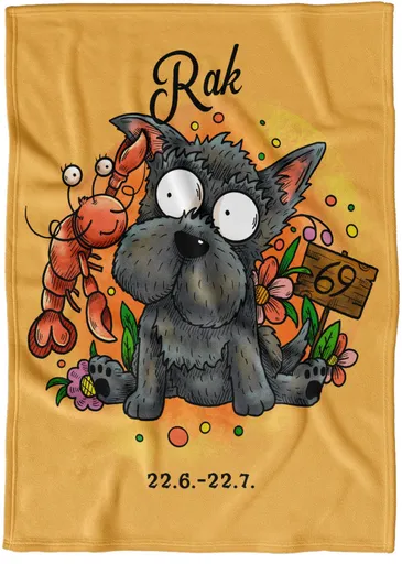 Deka Psí znamení – rak (Podšití beránkem: NE)