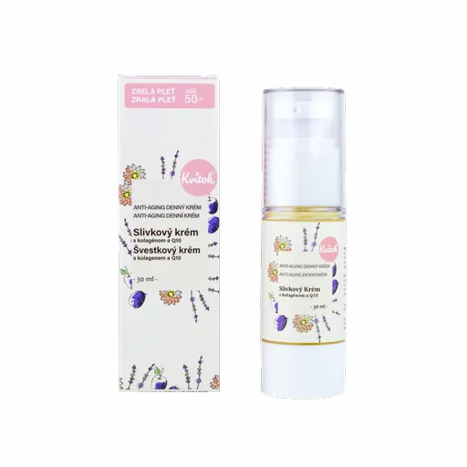 Kvitok Denní švestkový krém pro zralou pleť 50+ (30 ml)