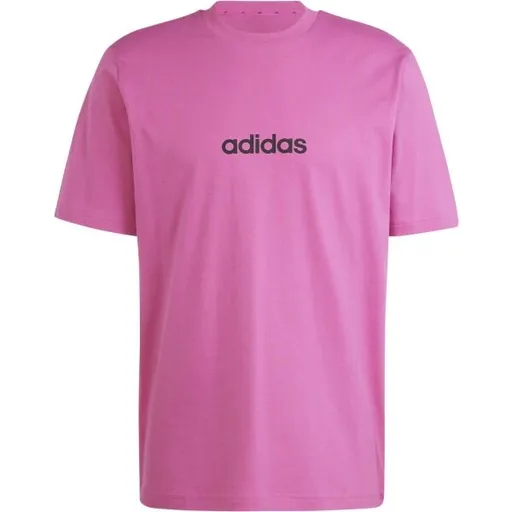 adidas ESSENTIALS LINEAR SINGLE JERSEY Pánské triko, růžová, velikost