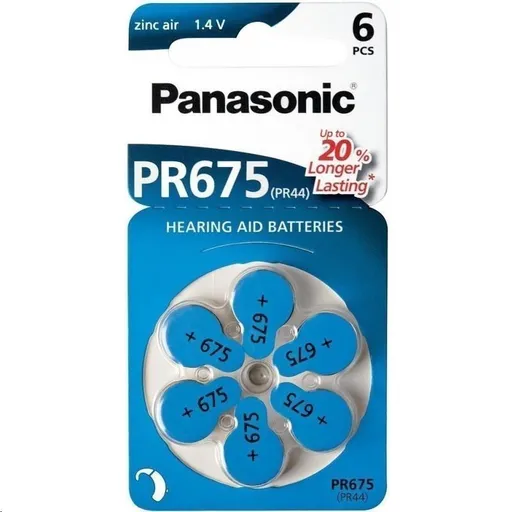 PANASONIC Zinkovzduchová baterie PR-675(44)/6LB AA 1, 2V (Blistr 4ks)