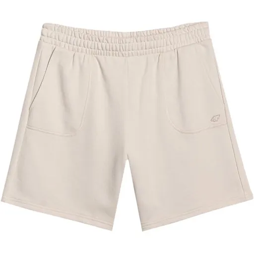 4F SHORTS CAS Pánské teplákové kraťasy, béžová, velikost