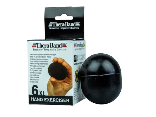 Thera-Band Hand Exerciser XL - posilovač rukou gelové vajíčko velmi tvrdé černé