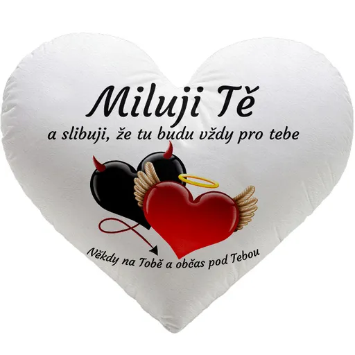 Polštářek srdcový – Někdy na tobě