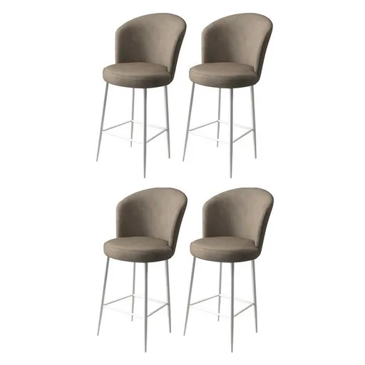 Sada barových židlí Alte Cappuccino and White, 4 ks, 4 ks