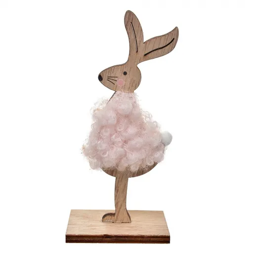 Dřevěná dekorace králíček Lapin Boisé - 5*4*12 cm Clayre & Eef