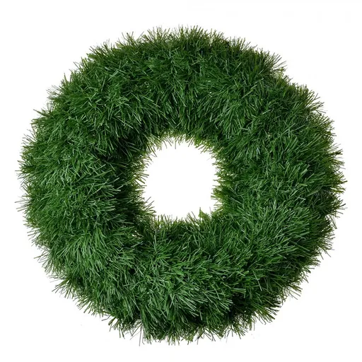 Zelený plastový vánoční věnec - Ø 45*10 cm  65525